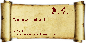 Manasz Imbert névjegykártya